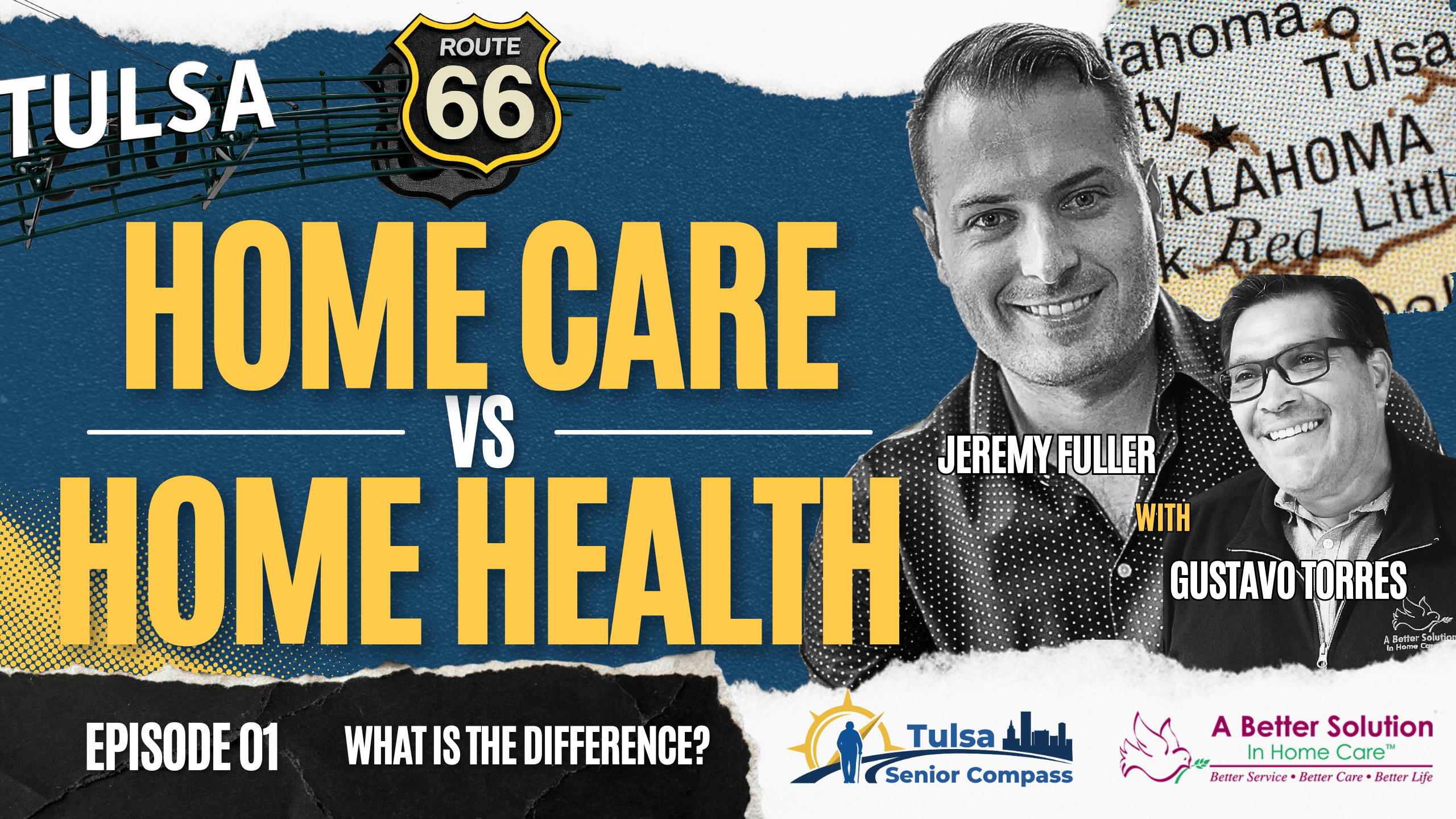 Home Care vs Home Health episode thumbnail from the Senior Care Resource Podcast by Tulsa Senior Compass